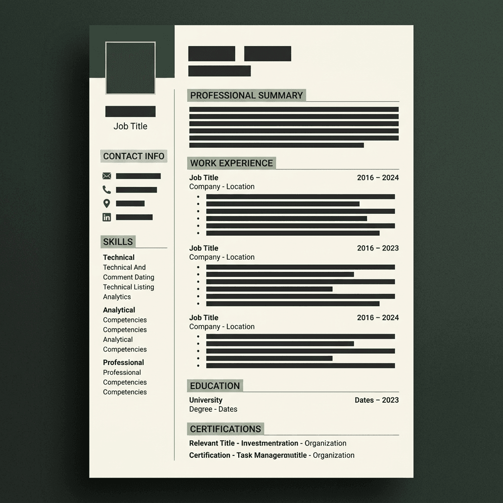 Website Template Interface